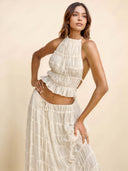 Noor-Ruffle Maxi Set