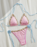 Elise-Floral Trim Bikini