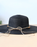 Nyla-Wide Black Sun Hat