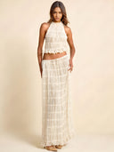 Noor-Ruffle Maxi Set