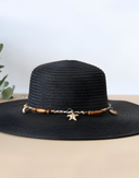 Nyla-Wide Black Sun Hat