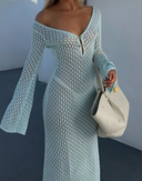 Talia-Crochet Maxi Dress