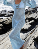 Lilou-Tie Crochet Dress