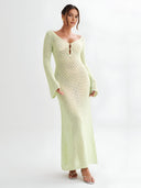 Talia-Crochet Maxi Dress