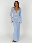 Talia-Crochet Maxi Dress