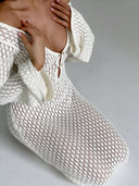 Talia-Crochet Maxi Dress