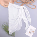 Lina-White Wrap Coverup