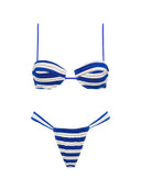 Yara-Ribbed Stripe Bikini