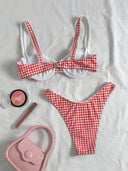 Clara-Gingham Bra Bikini