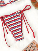 Romy-Ruched Stripe Bikini