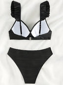 Mina-Pleated Bikini Set