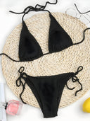 Zoya-Ruched Sky Bikini