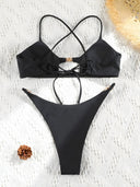 Ines-Cutout Bikini Set