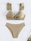 Mina-Pleated Bikini Set