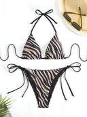 Kaia-Zebra Tie Bikini