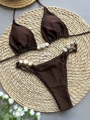 Kaia-Flower Satin Bikini