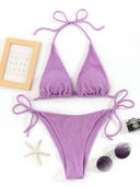 Zoya-Ruched Sky Bikini