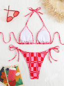 Ruby-Check Tie Bikini