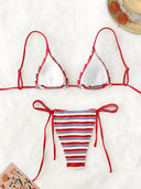 Romy-Ruched Stripe Bikini