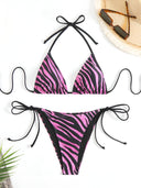 Kaia-Zebra Tie Bikini